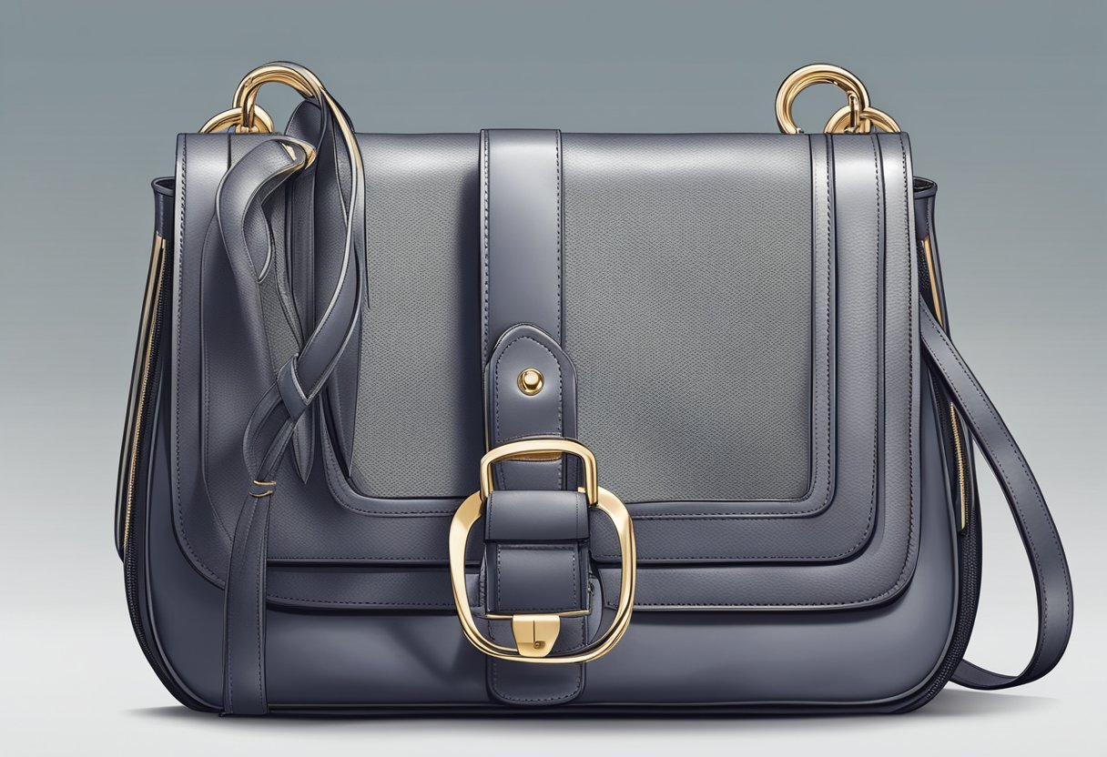 A sleek leather shoulder bag for women, featuring stylish design elements