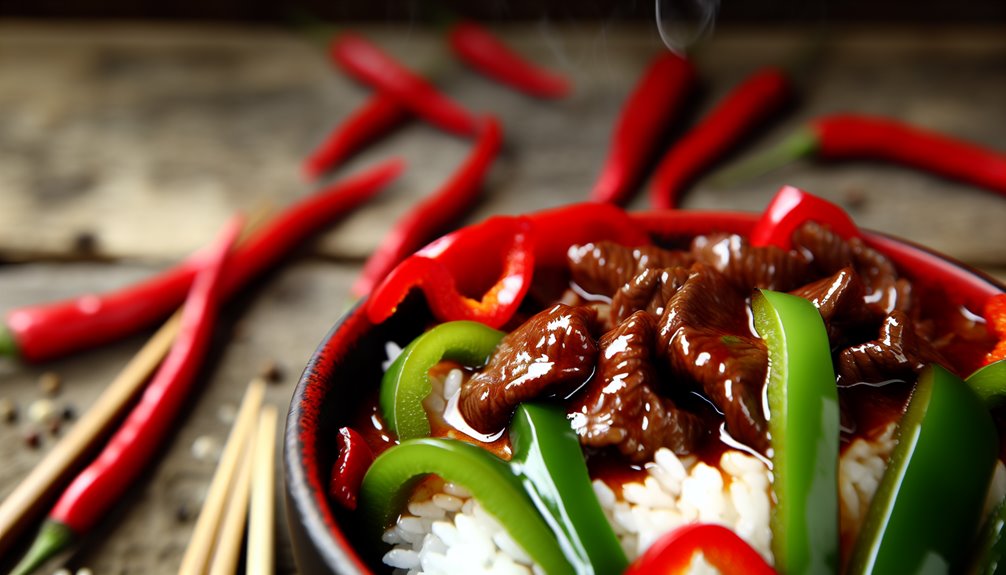 savory beef pepper rice